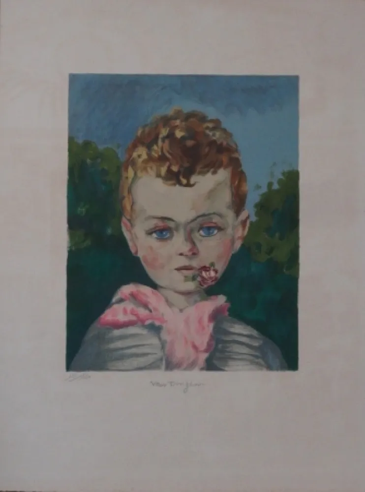 Литография Van Dongen - Jean-Marie, la fleur aux lèvres