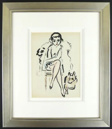 Трафарет Van Dongen - Jeune Femme au Chien