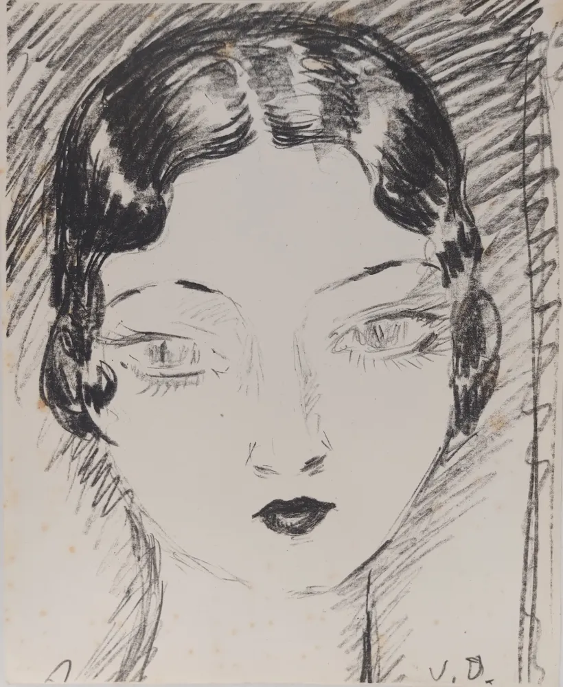 Литография Van Dongen - Jeune fille aux grands yeux