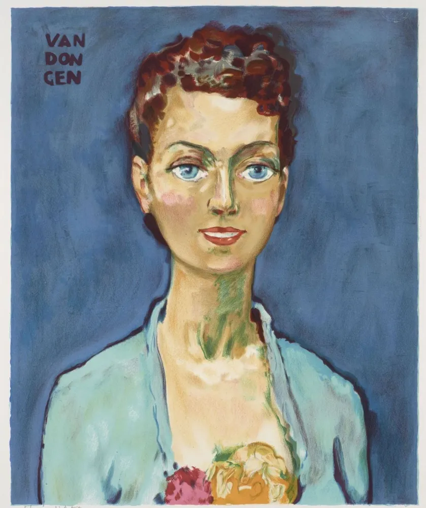 Литография Van Dongen - Kees van Dongen (1877-1968). Hommage à Marie-Claire. Lithographie signée.