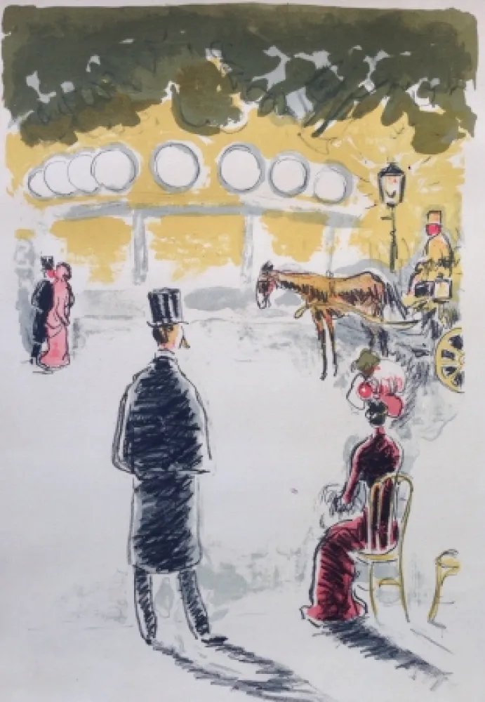 Литография Van Dongen - Le Fiacre