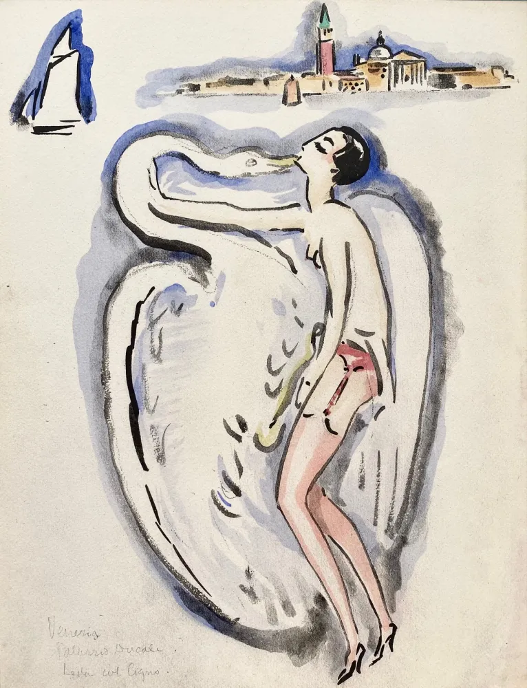 Трафарет Van Dongen - Leda and the Swann