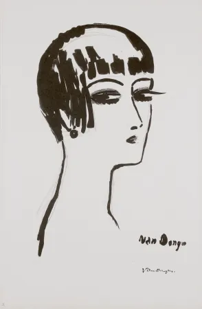 Литография Van Dongen - Les Cheveux Courts, 1th State