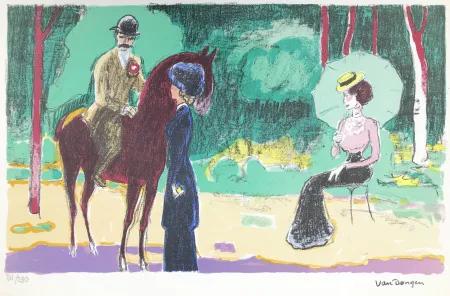 Литография Van Dongen - Meeting in the woods