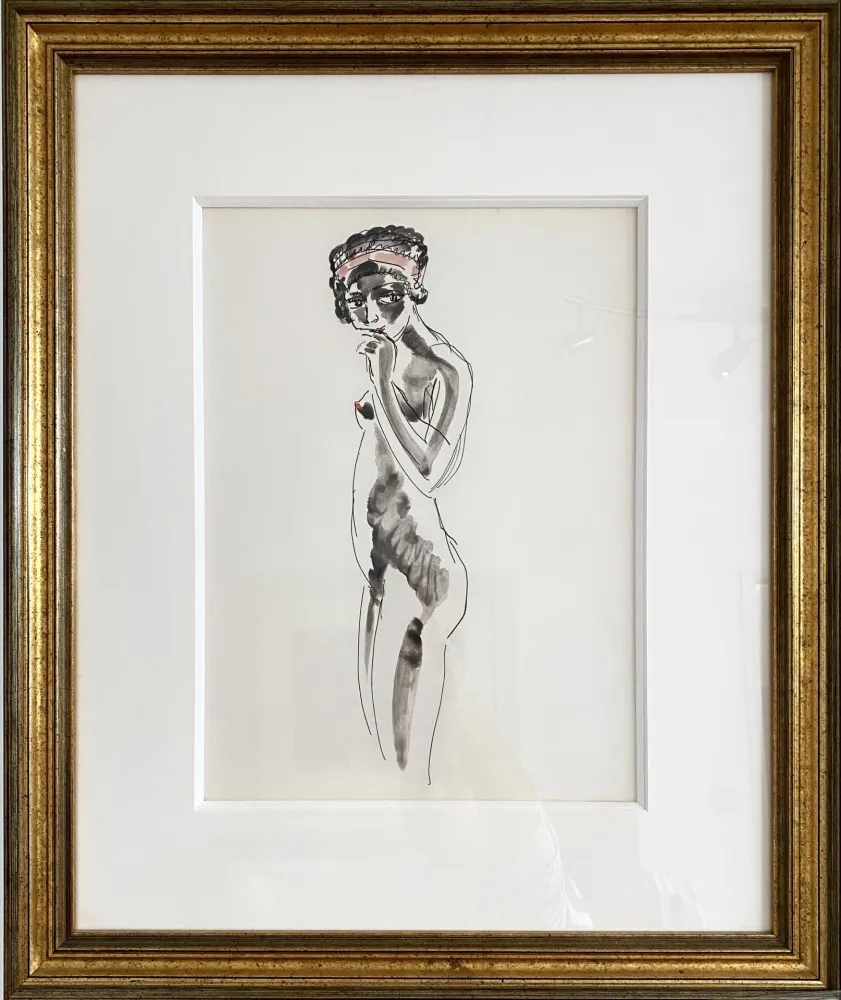 Офорт Van Dongen - Odalique africaine standing