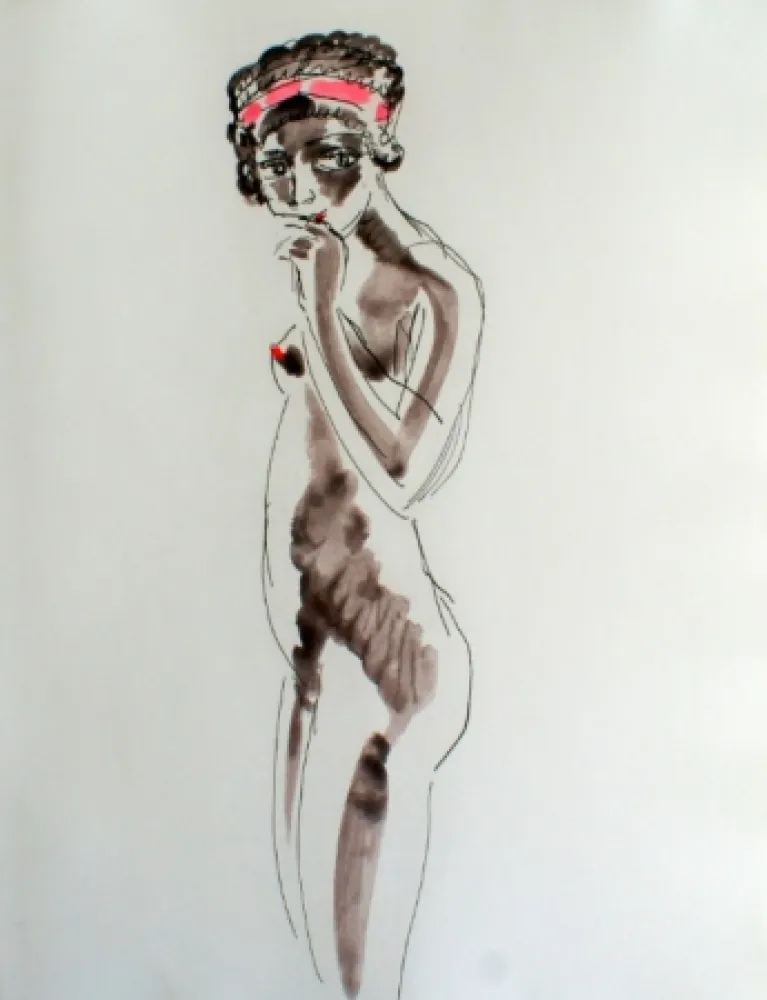 Офорт Van Dongen - Odalisque Africaine standing