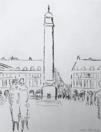 Гравюра Van Dongen - Place Vendome