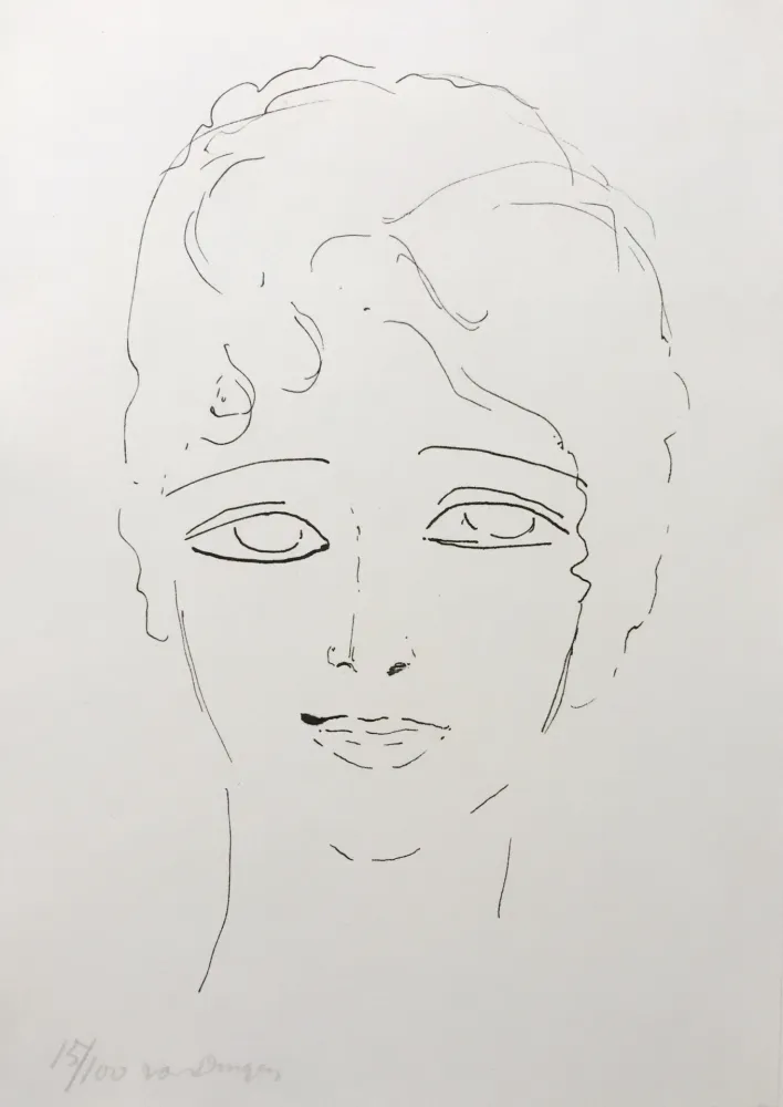 Литография Van Dongen - Tete de Femme