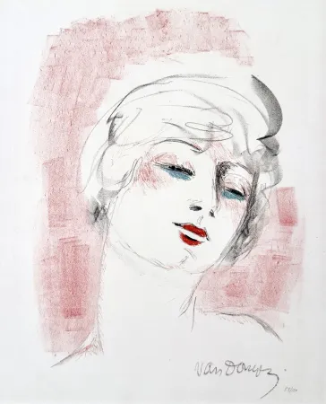 Литография Van Dongen - Tête Rouge