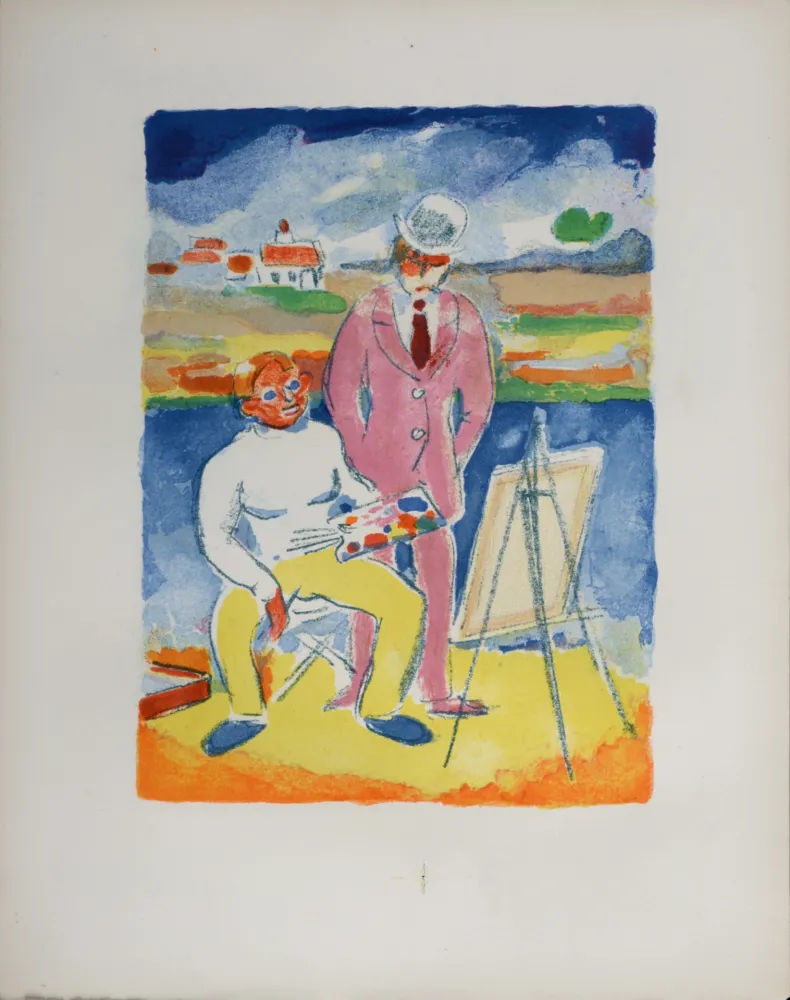 Литография Van Dongen - Vlaminck et Derain à Chatou, 1949