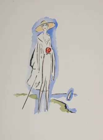 Трафарет Van Dongen - Woman at the Seaside