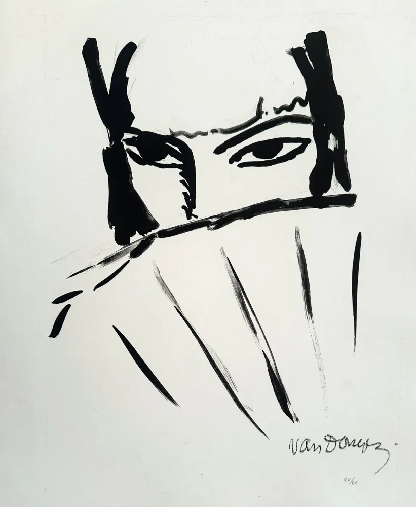 Литография Van Dongen - Woman with a Fan