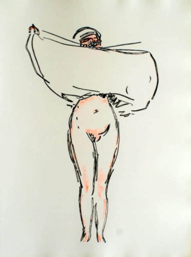 Офорт Van Dongen - Woman with a skirt