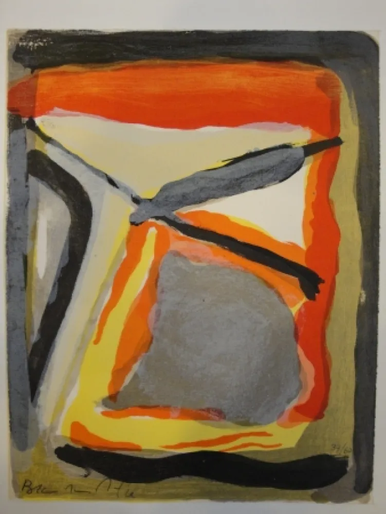 Литография Van Velde - Celui qui ne peut se servir des mots