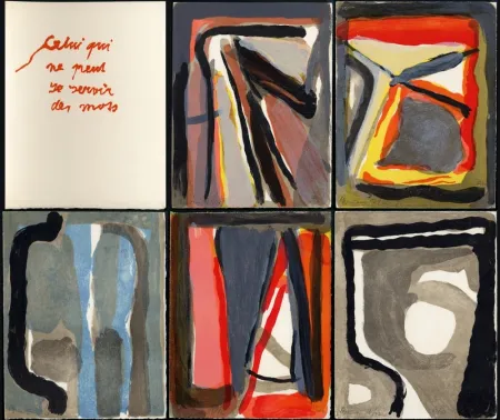 Иллюстрированная Книга Van Velde - CELUI QUI NE PEUT SE SERVIR DES MOTS (Alechinsky, Beckett, Bonnefoy, Butor, Dupin, Torreilles, etc.)