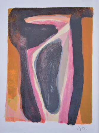 Литография Van Velde - Dans leur voix les eaux 