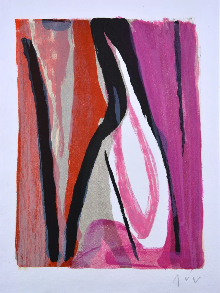 Литография Van Velde - Dans leur voix les eaux