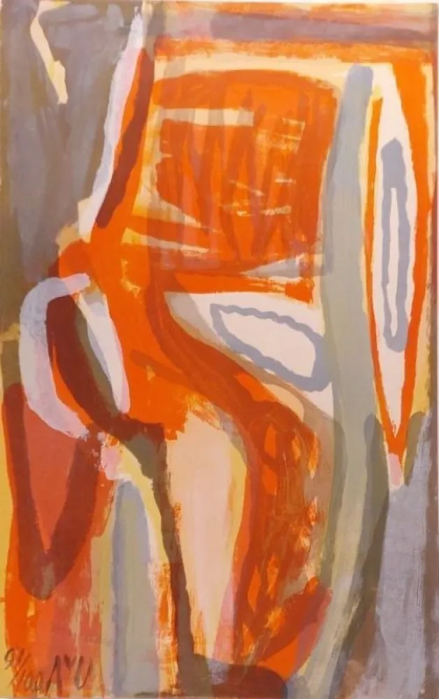 Литография Van Velde - Ecoute 