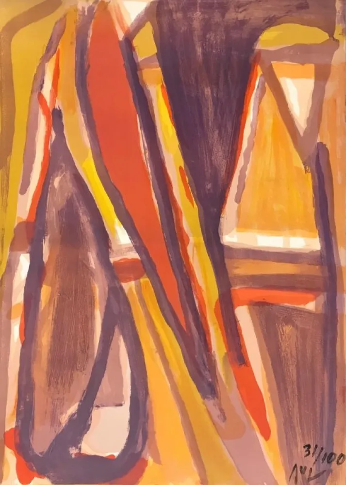 Литография Van Velde - Eloignement 