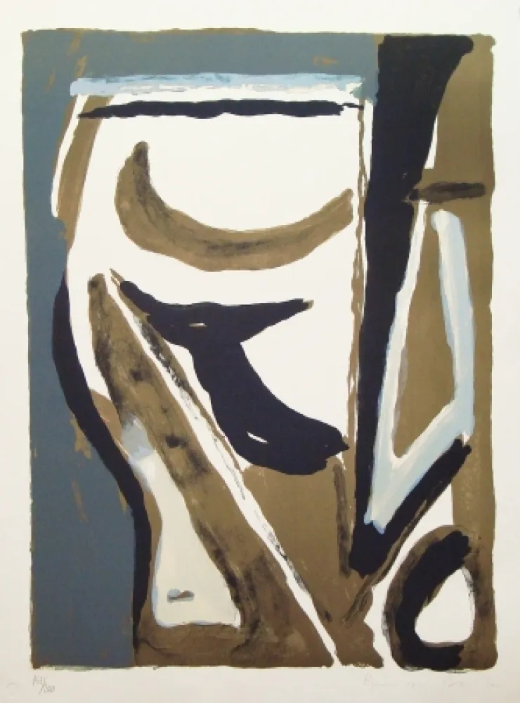 Литография Van Velde - Grande Composition Verticale