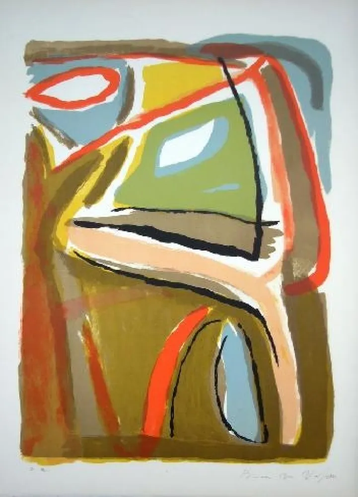 Литография Van Velde - MP 44 - Soleil