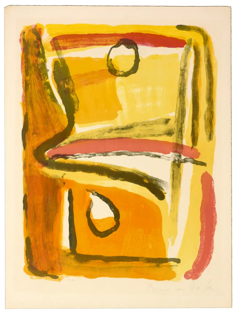 Литография Van Velde - Parcours Jaune