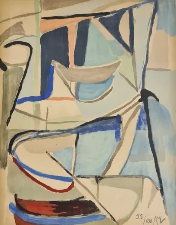 Литография Van Velde - Sans titre