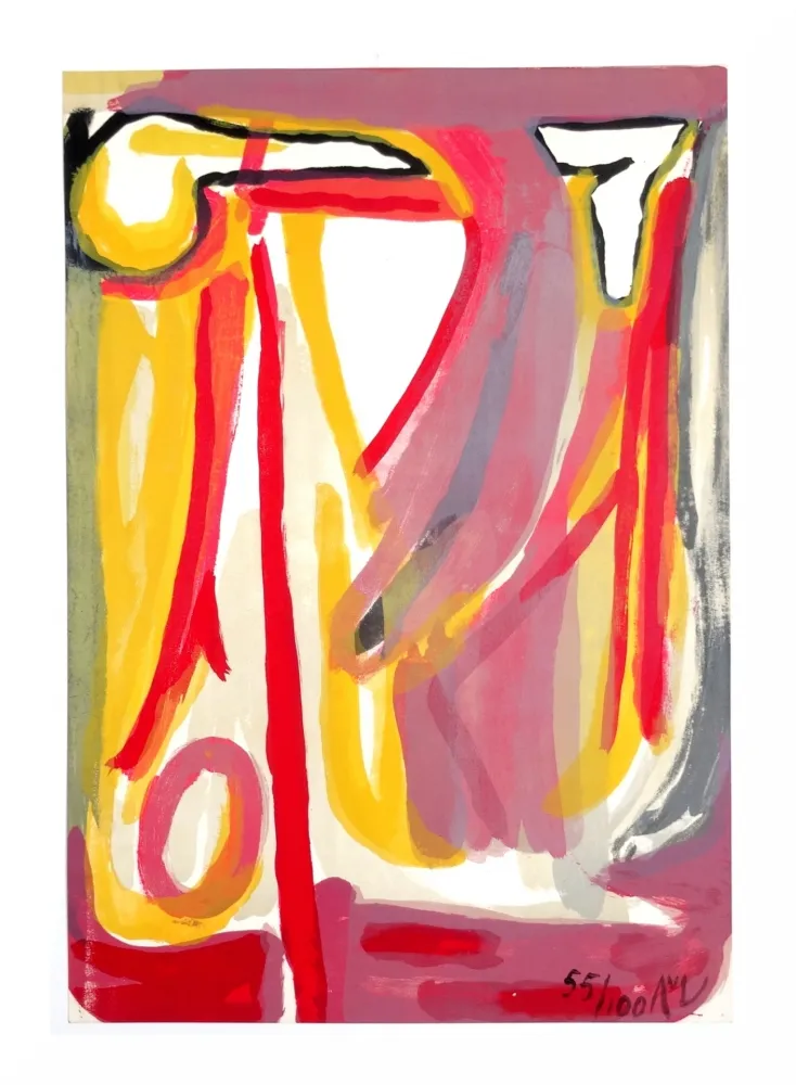 Литография Van Velde - Sans titre