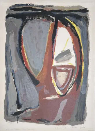 Литография Van Velde - Tête 