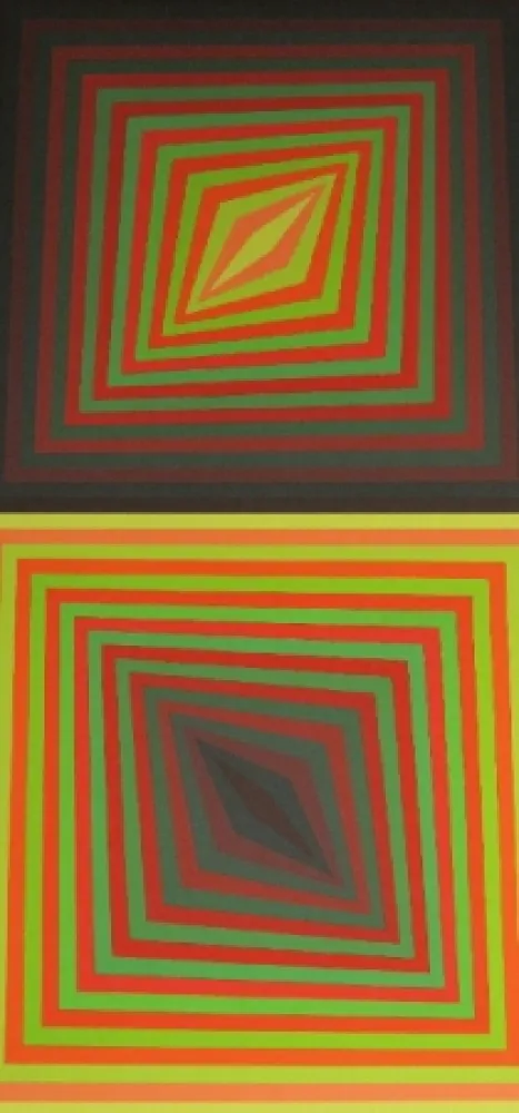Сериграфия Vasarely - Bi-Rhomb
