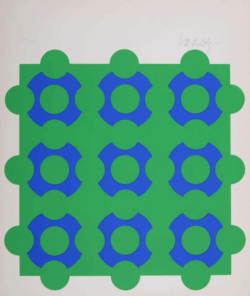 Сериграфия Vasarely - Composition, 1967 - Hand-signed