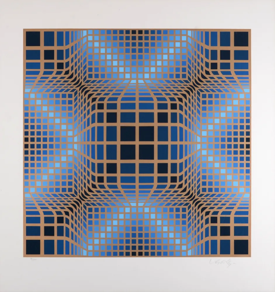 Сериграфия Vasarely - Composition, C. 1970 - Hand-signed & numbered