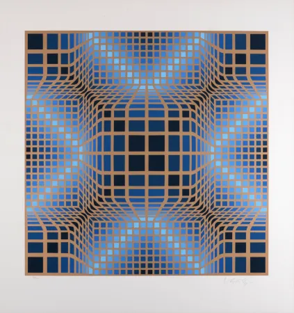 Сериграфия Vasarely - Composition, C. 1970 - Hand-signed & numbered