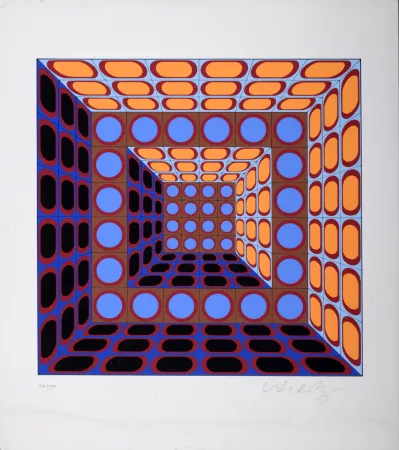 Сериграфия Vasarely - Composition cinétique, c. 1975-1980 - Hand-signed & numbered