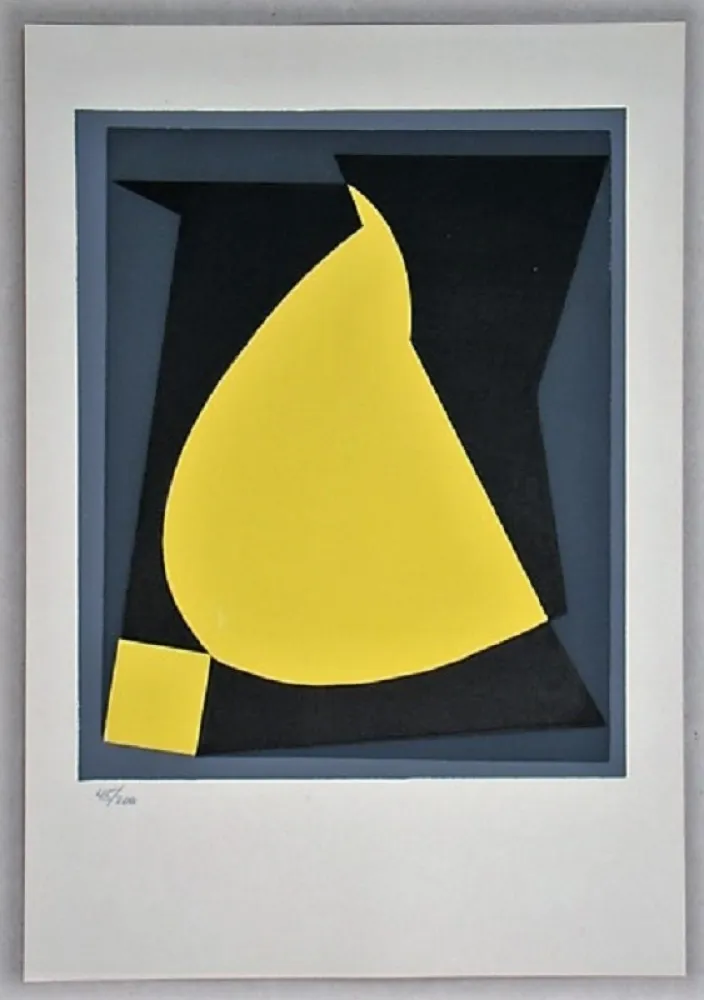 Сериграфия Vasarely - Composition - Geh durch den Spiegel