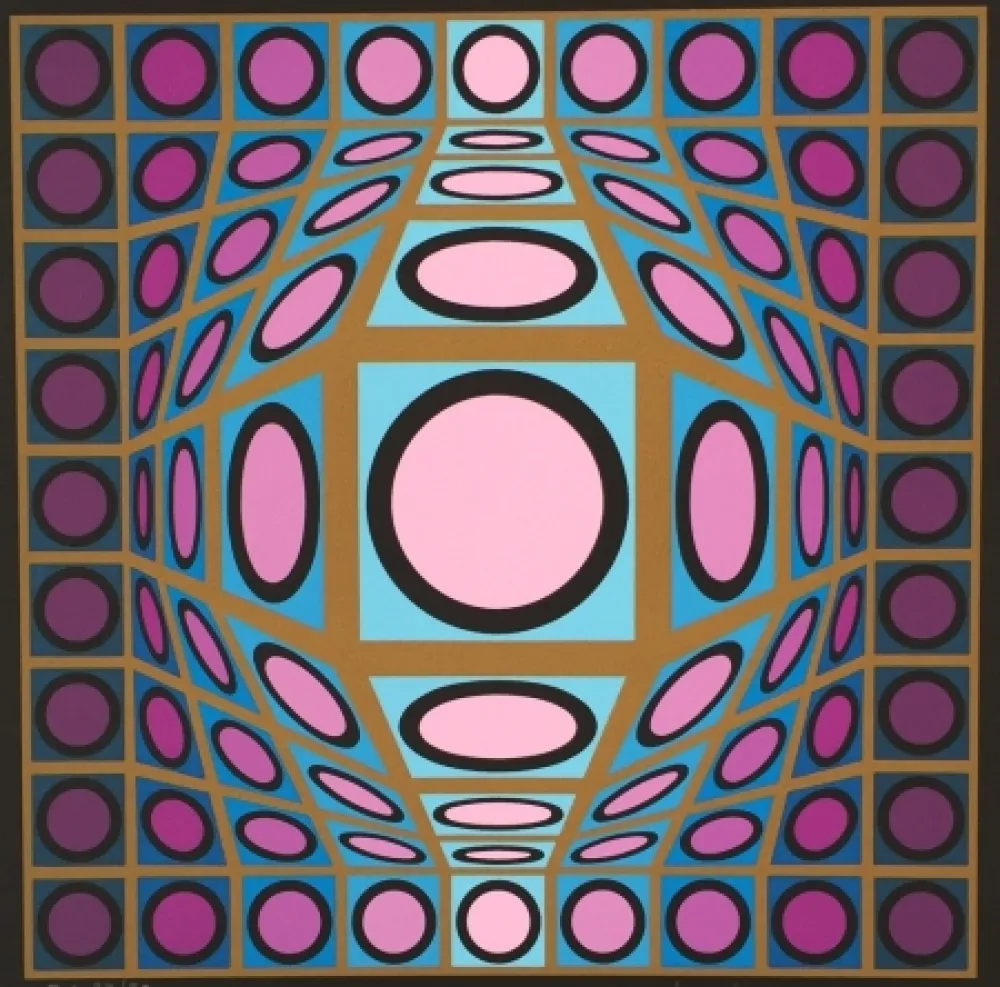 Сериграфия Vasarely - Composition Microcosmos IV