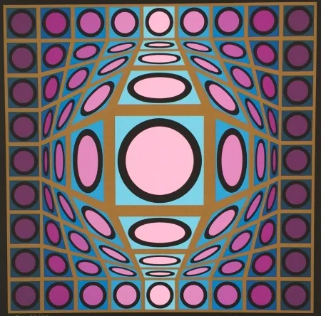Сериграфия Vasarely - Composition Microcosmos IV