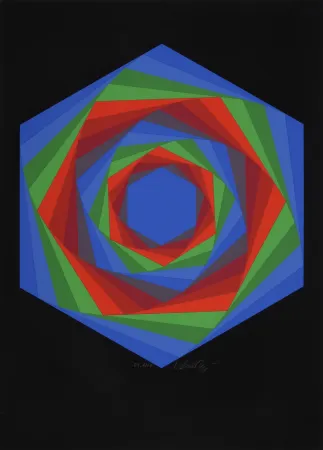 Сериграфия Vasarely - Dorado, C. 1970 -  Hand-signed & numbered