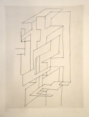 Гравюра Vasarely - Gordes gestalt