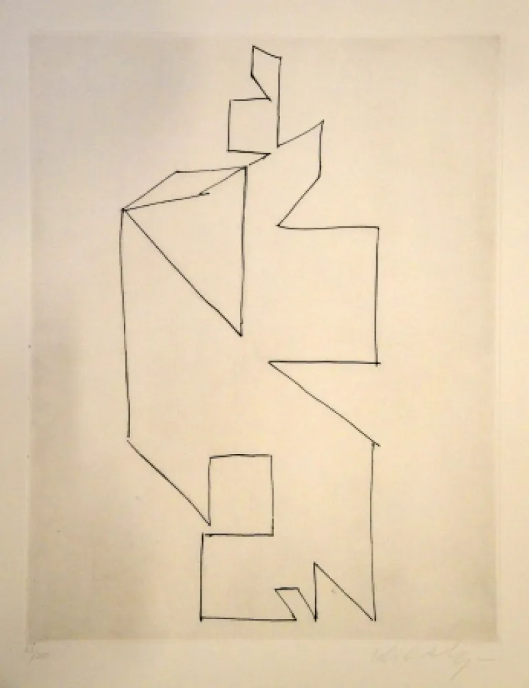 Гравюра Vasarely - Gordes Synthèse