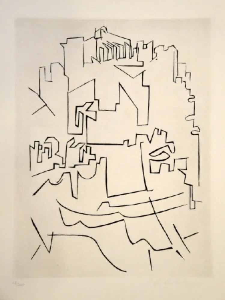 Гравюра Vasarely - Gordes Village