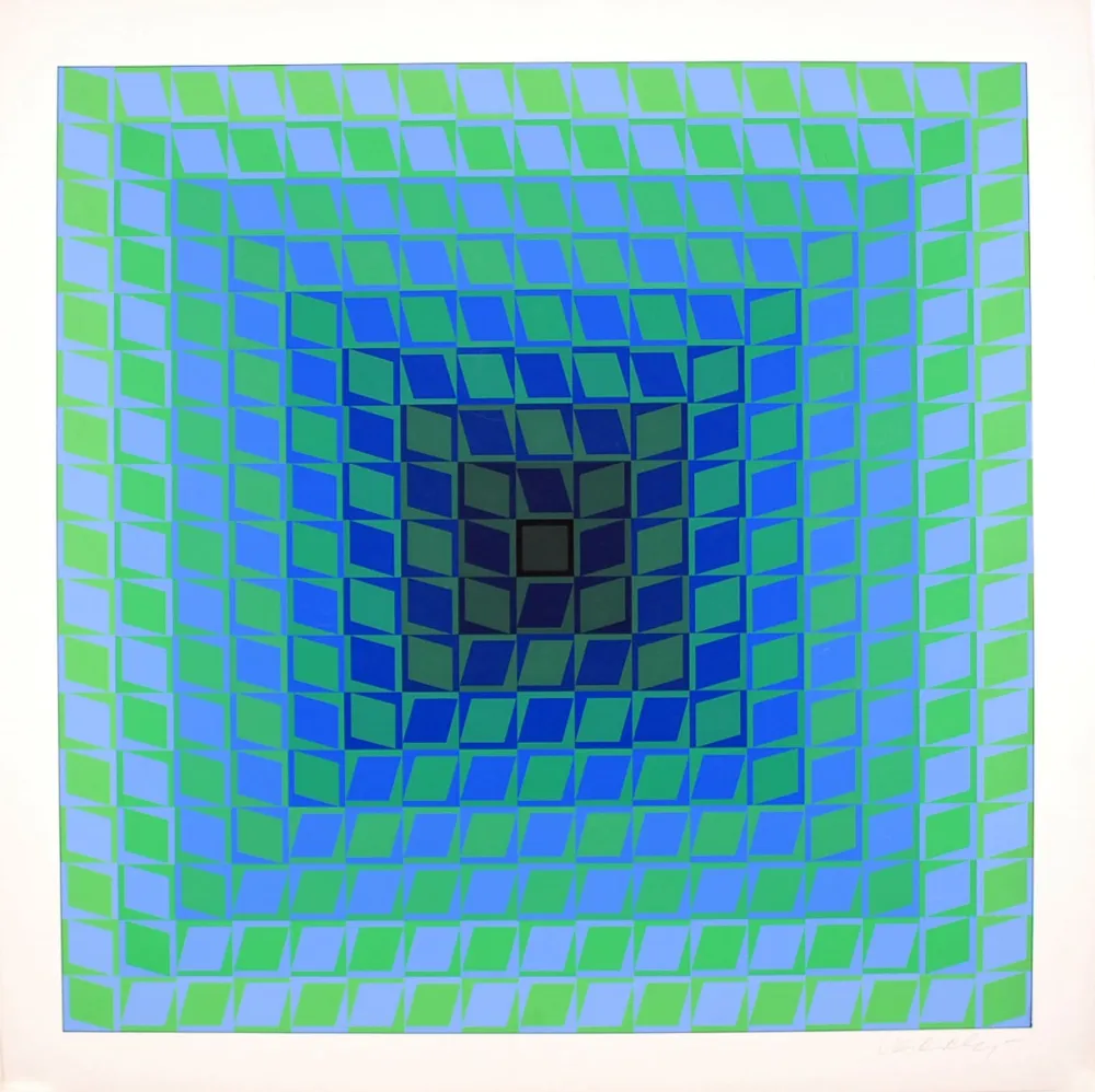 Сериграфия Vasarely - IX POSITIF - QUASAR