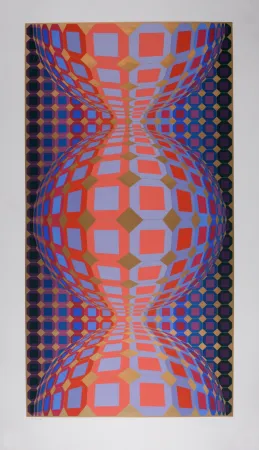 Сериграфия Vasarely - Kabba III, 1988 - Hand-signed