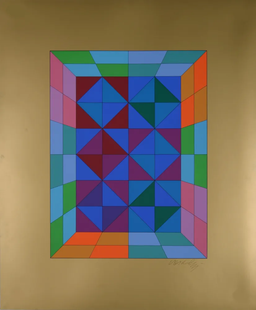 Сериграфия Vasarely - Kapolna, 1974 - Hand-signed!