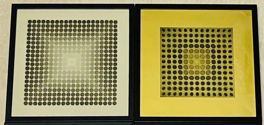 Сериграфия Vasarely - Lot Sérigraphies encadrés
