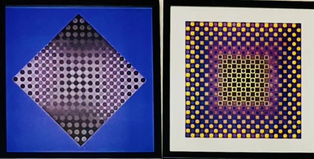 Сериграфия Vasarely - Lot Sérigraphies encadrés