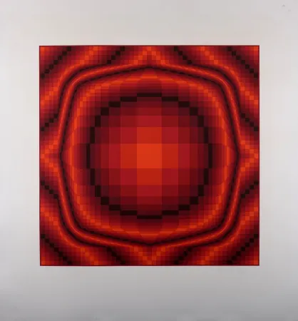 Сериграфия Vasarely - Mantra Rouge, c.1977 - Hand-signed & numbered!