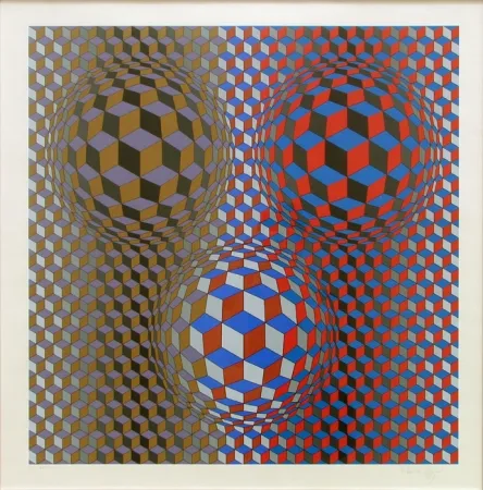 Сериграфия Vasarely - Nebulus II