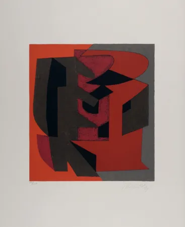 Литография Vasarely - Octal, 1972 - Hand-signed