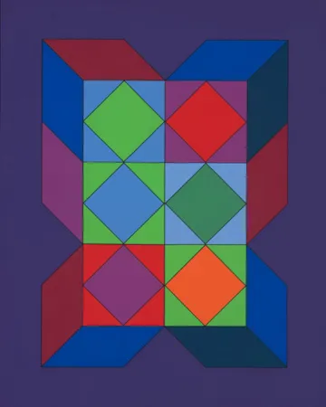 Сериграфия Vasarely - Ohne Titel XLVI